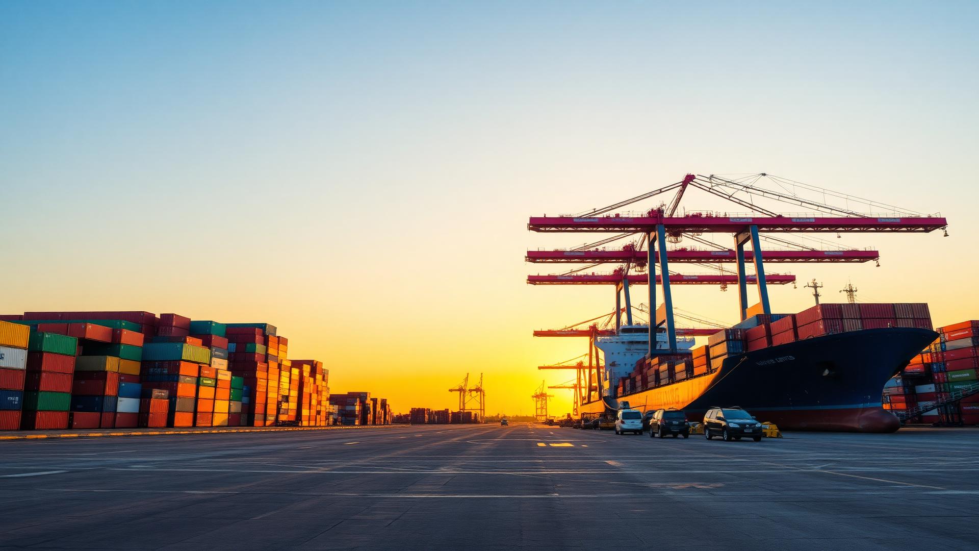 Container terminal at Mundra Port operated by Vedanshi Logistics